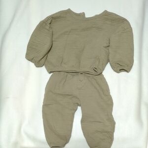 Quincy Mae Olive Quilted Set